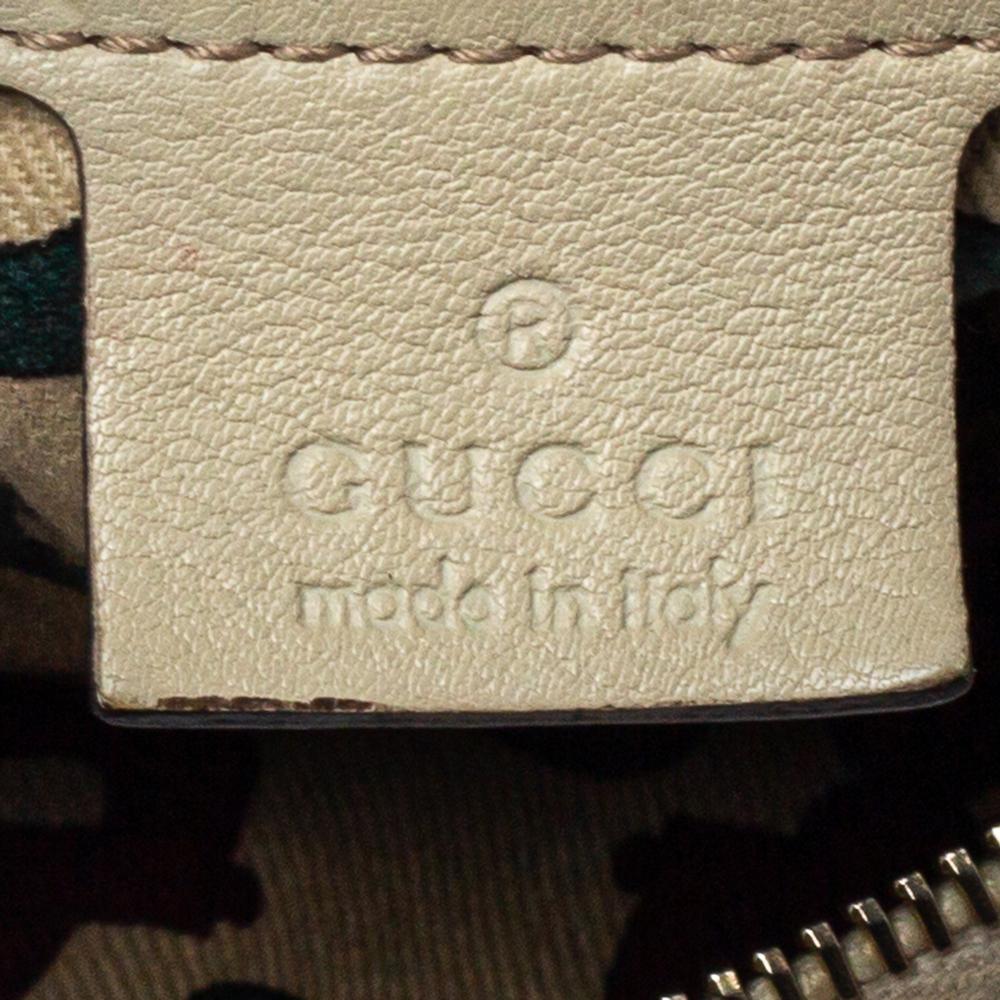 Gucci Cream Guccissima Leather Medium Horsebit Hobo 1