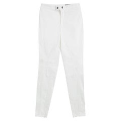 Gucci Creme Hohe Taille Slim Fit Hose S