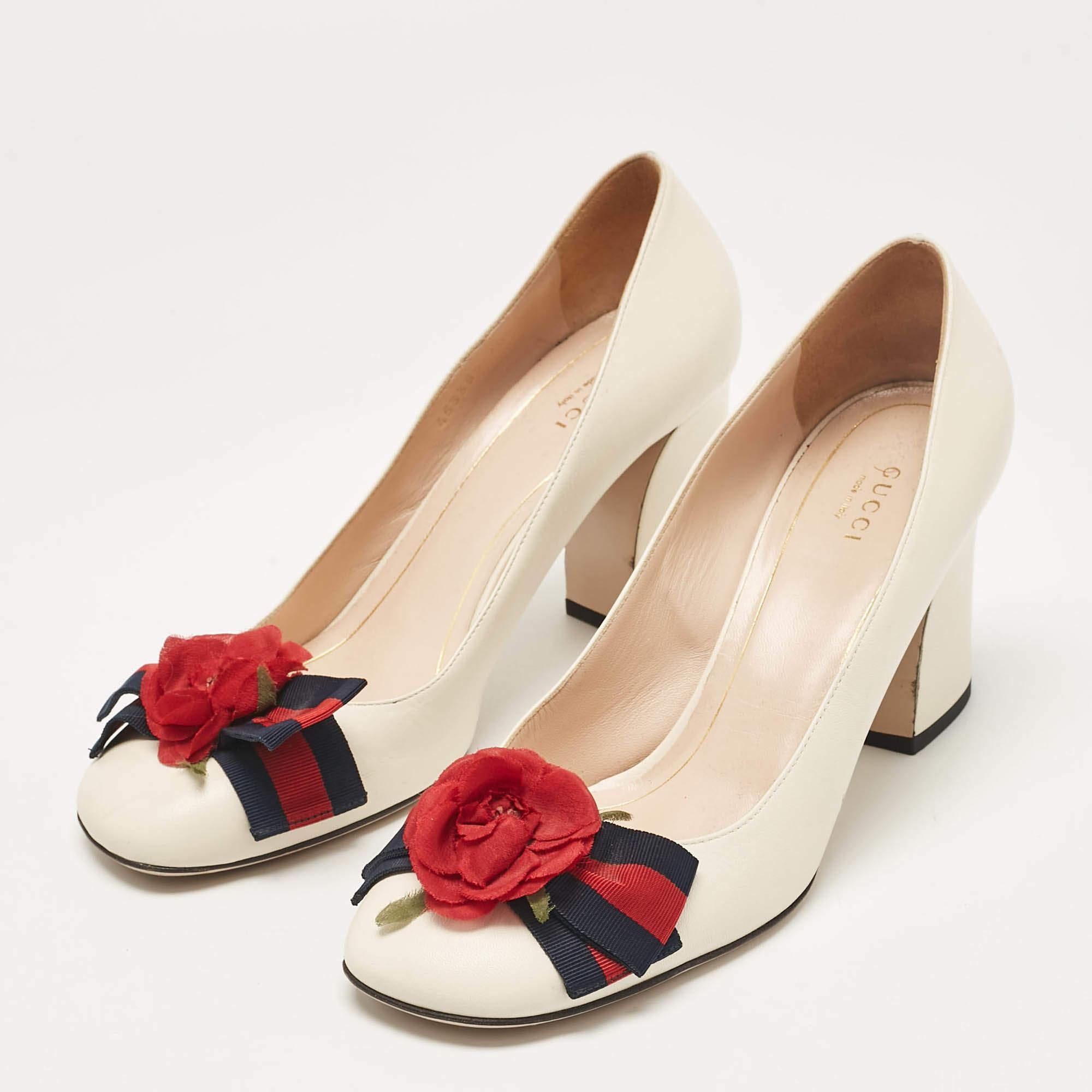 Make a chic style statement with these designer pumps. They showcase sturdy heels and durable soles perfect for your fashionable outings