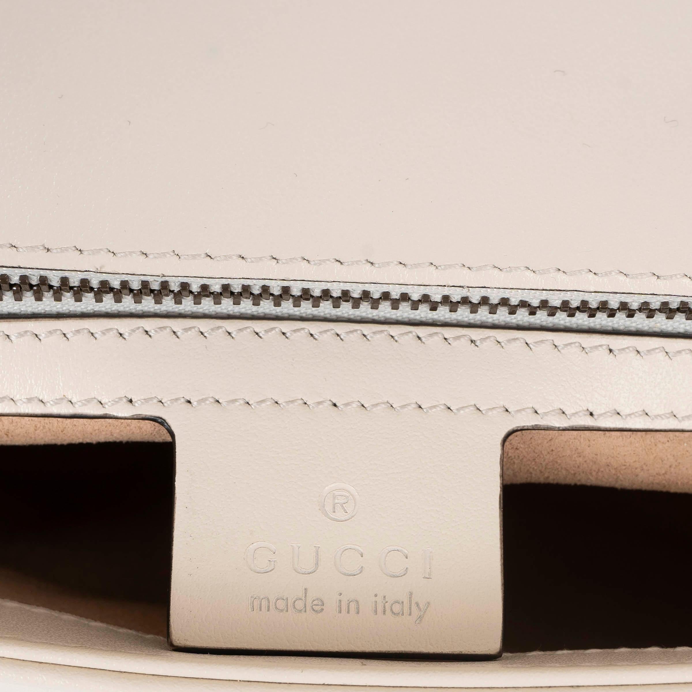 GUCCI cream leather GG MARMONT SMALL MATELASSE Shoulder Bag For Sale 2