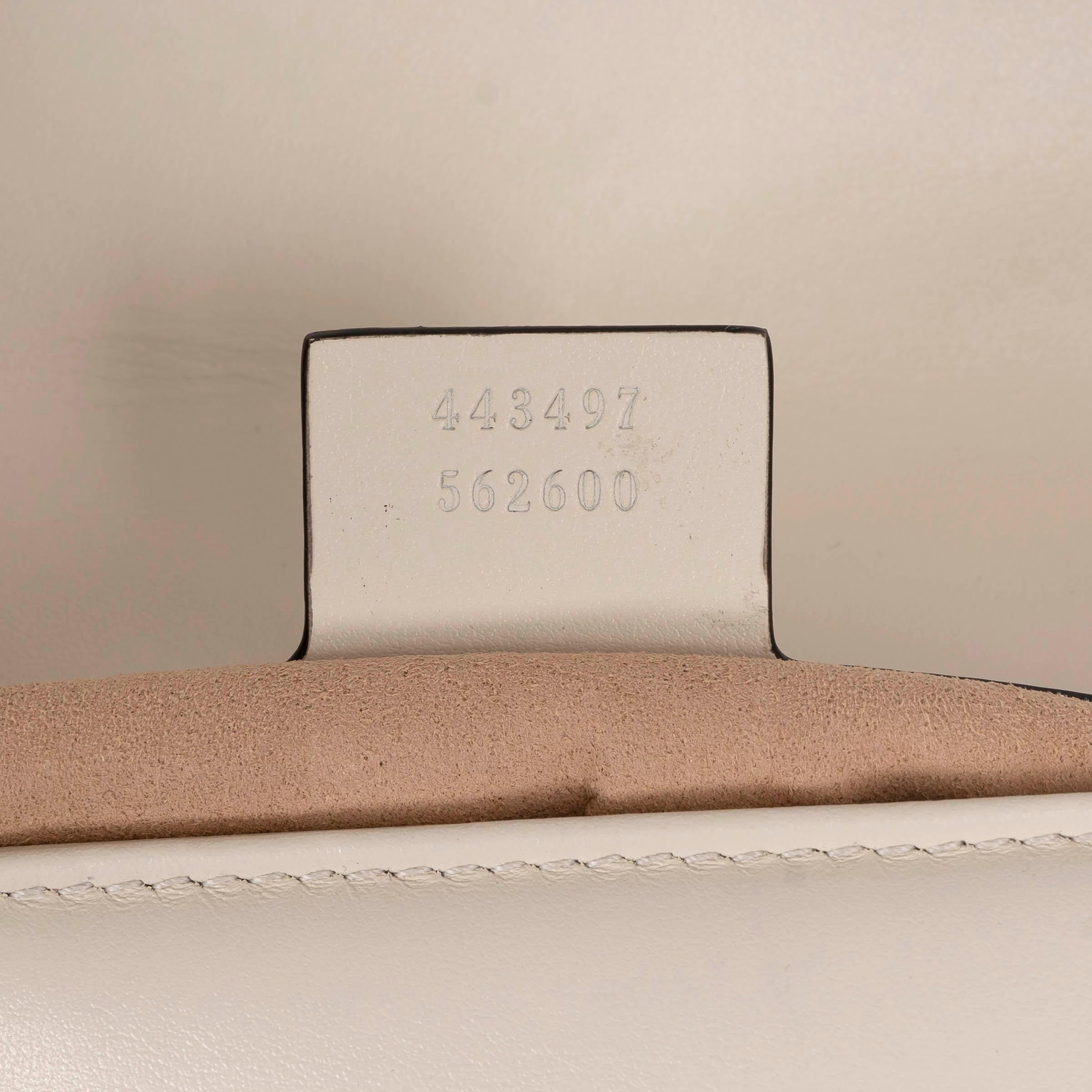 GUCCI cream leather GG MARMONT SMALL MATELASSE Shoulder Bag For Sale 3