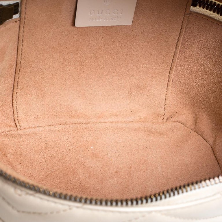 Gucci Cream Leather GG Marmont Vanity Case Backpack at 1stDibs gucci