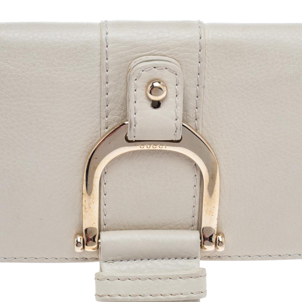 Gucci Cream Leather Greenwich Shoulder Bag In Good Condition In Dubai, Al Qouz 2