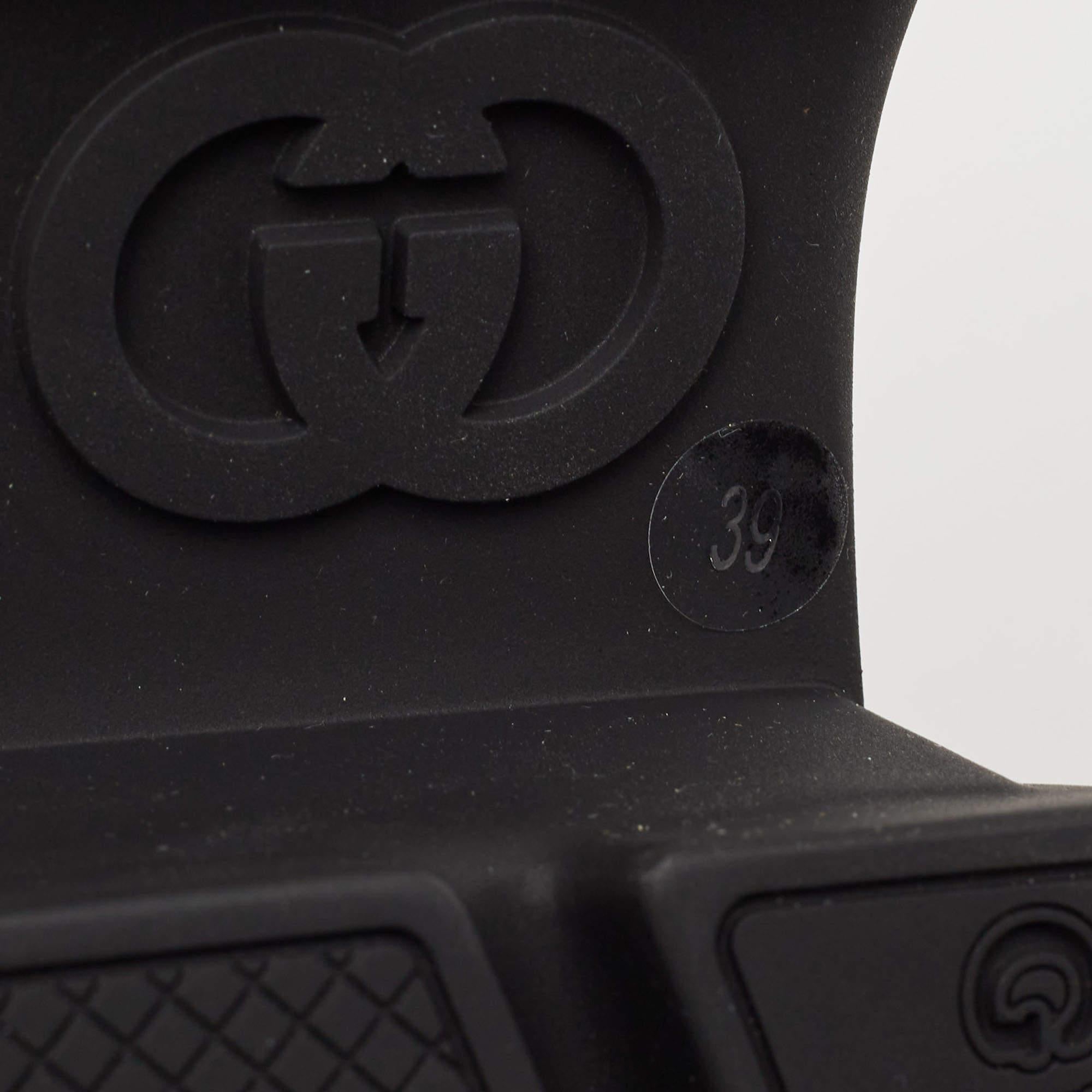 Gucci Cream Leather Interlocking GG Platform Loafers Size 39 1
