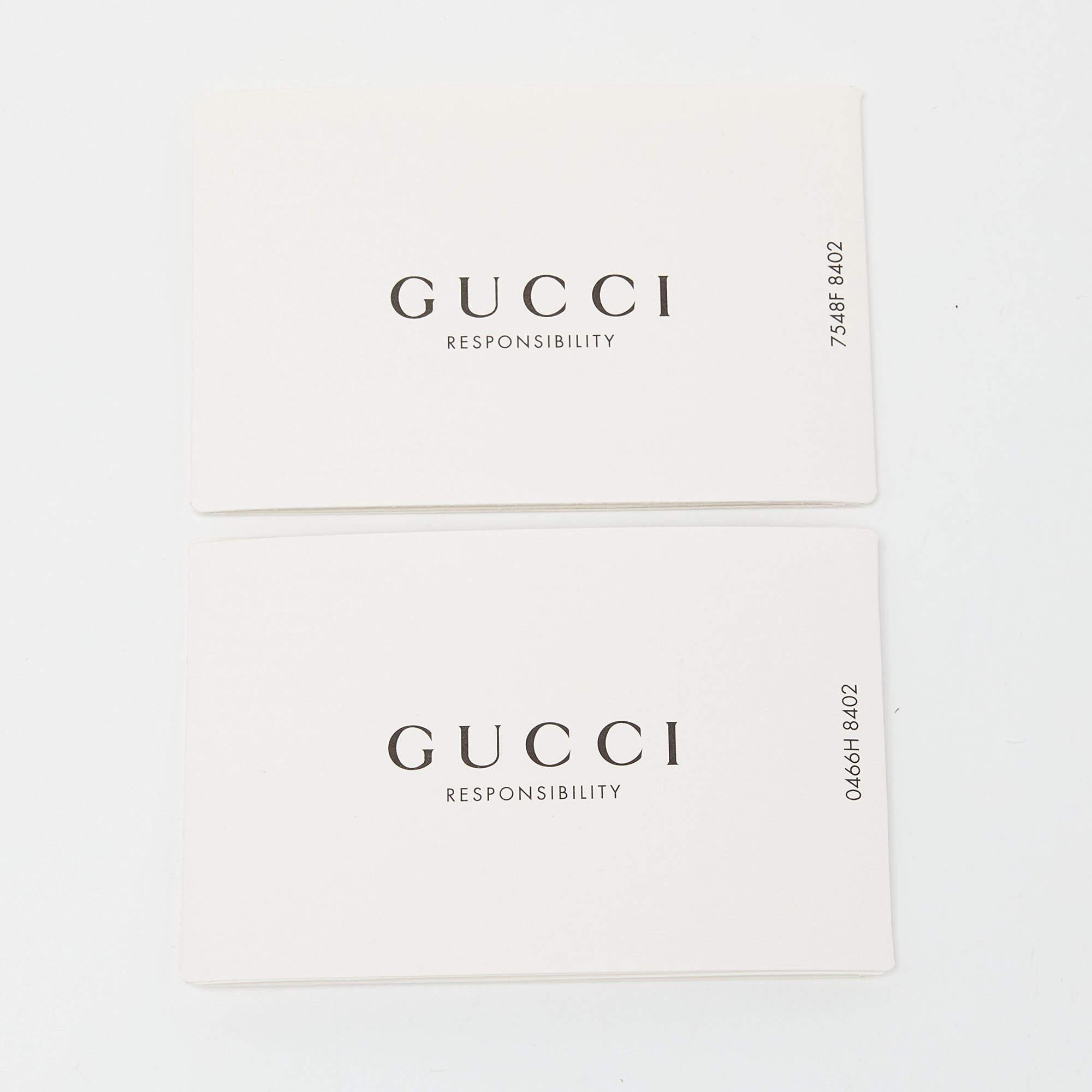 Gucci Cream Leather Logo Print Backpack 8