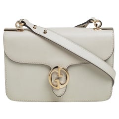 Gucci Cream Leather Medium 1973 Flap Shoulder Bag