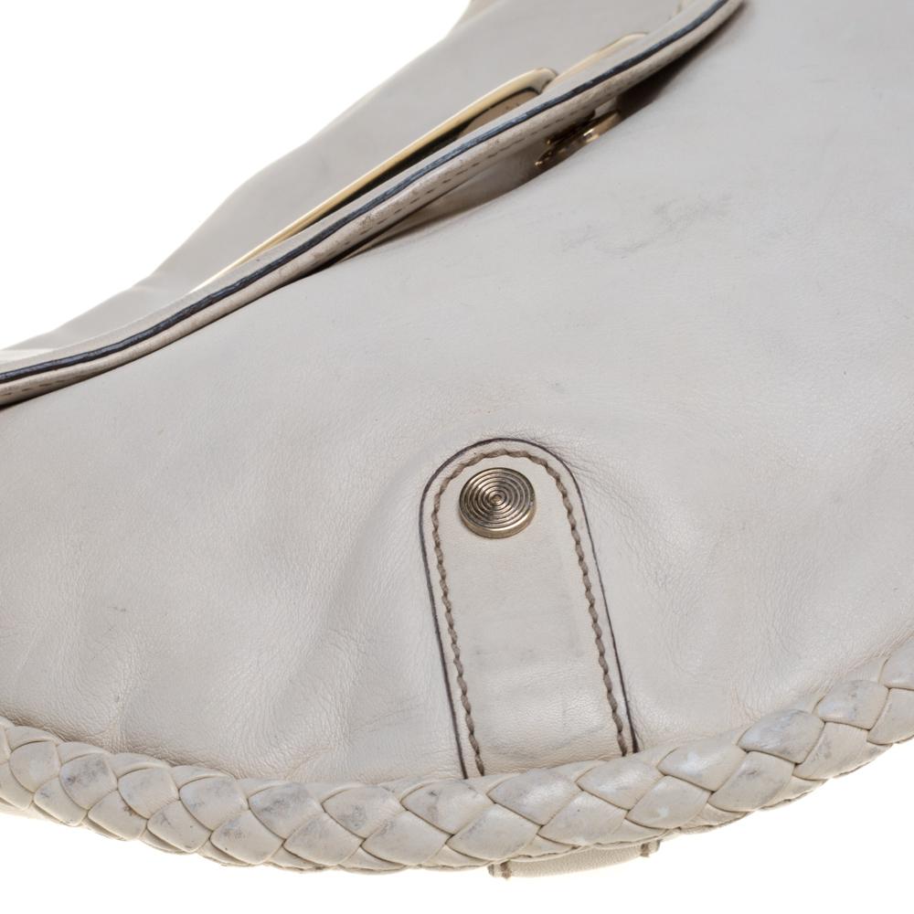 Gucci Cream Leather Medium Britt Tassel Hobo 5