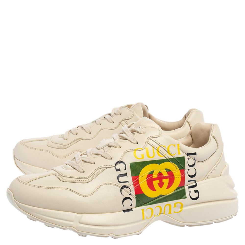 Cream gucci sneakers sale