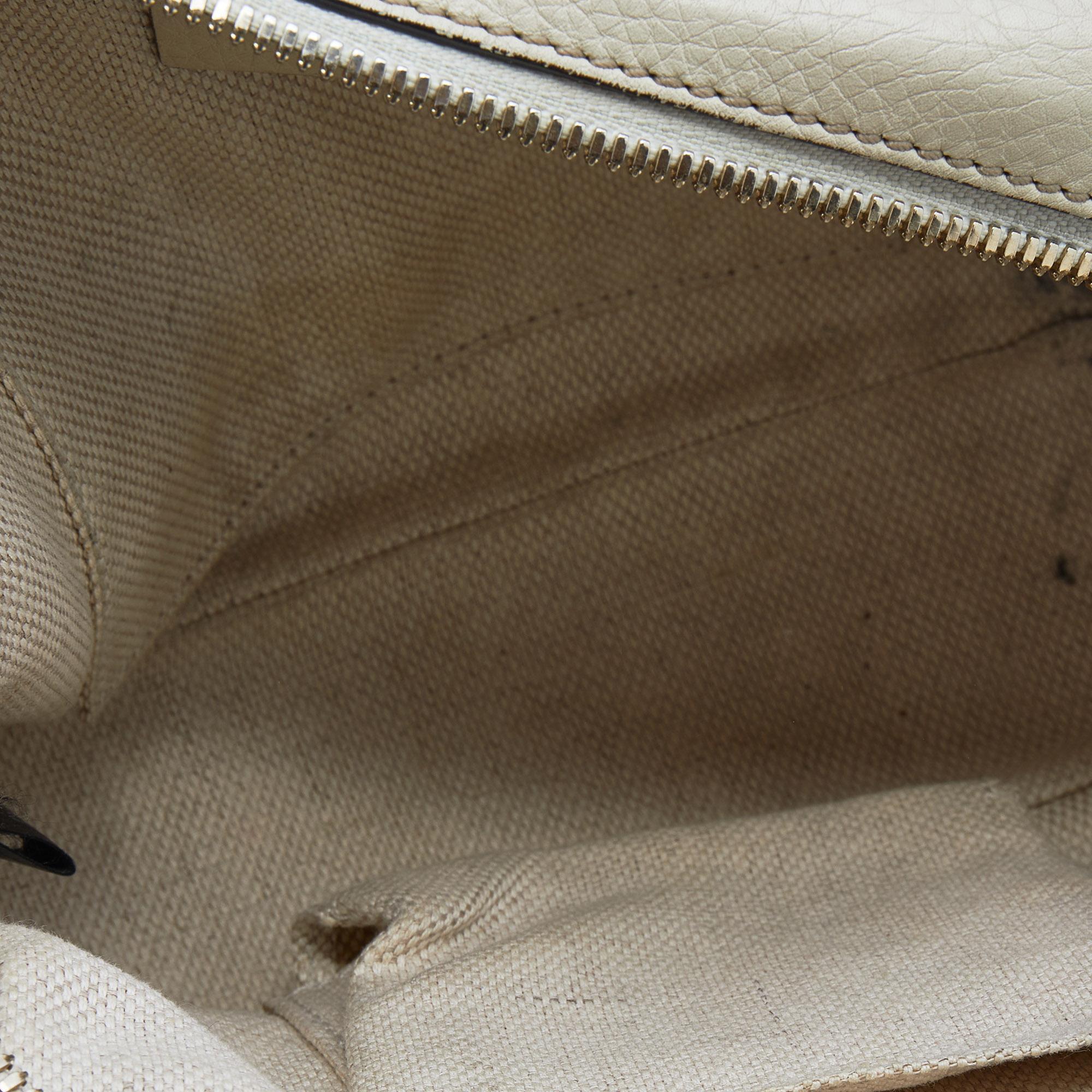Gucci Cream Leather Small Soho Disco Shoulder Bag 6