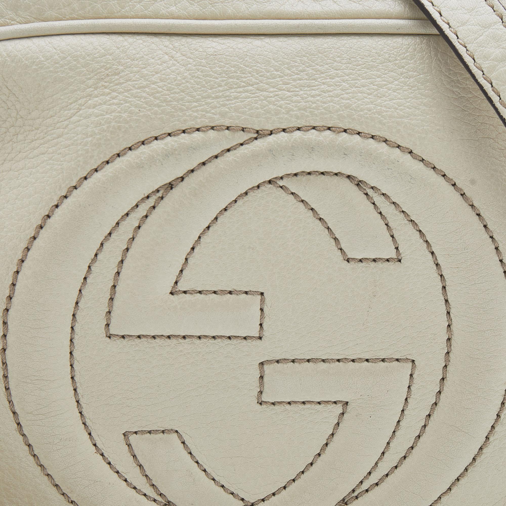 Gucci Cream Leather Small Soho Disco Shoulder Bag 5