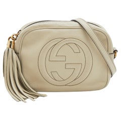 Gucci Cream Leather Small Soho Disco Shoulder Bag