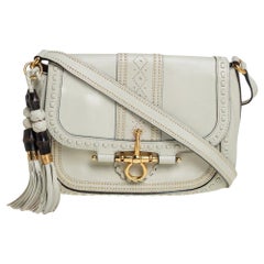 Gucci Cream Leather Snaffle Bit Shoulder Bag