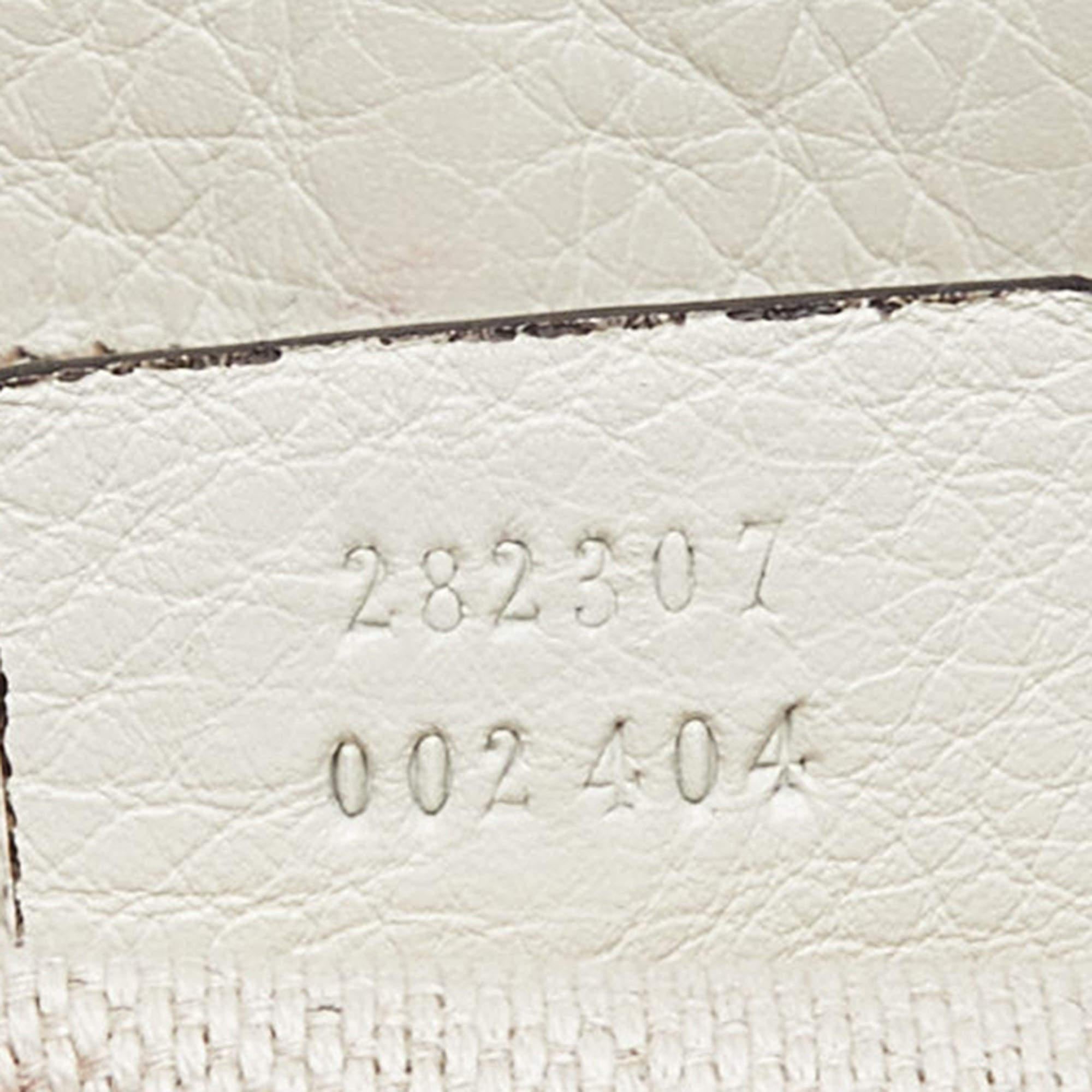 Gucci Cream Leather Soho Zip Tassel Tote For Sale 5