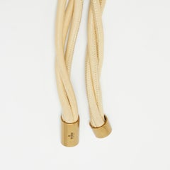 Gucci Cream Leather Twisted Waist Belt
