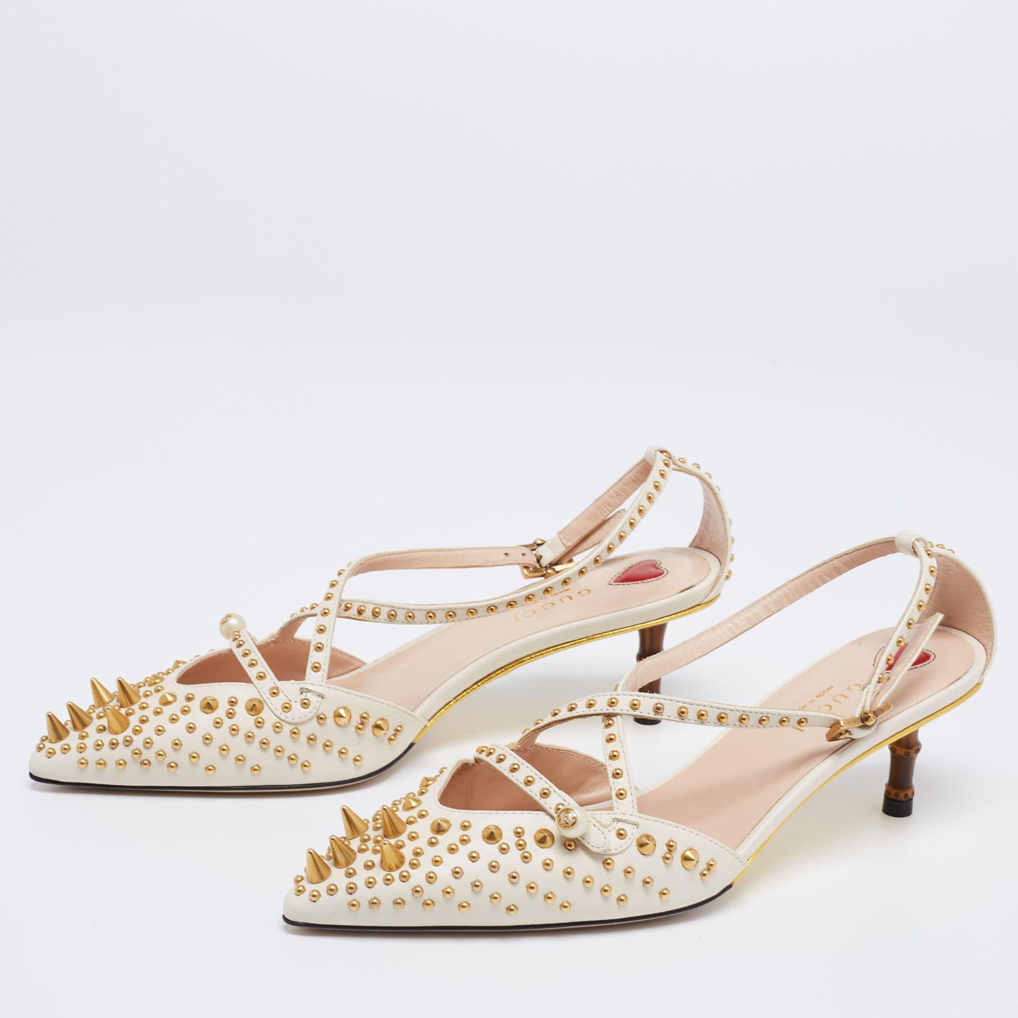 cream gucci heels