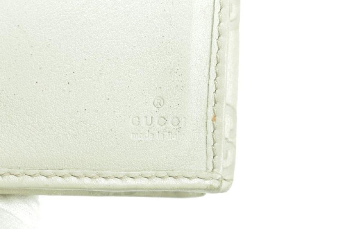 Gucci Cream Long 41gk0110 Ivory Guccissima Leather Bifold Wallet 7
