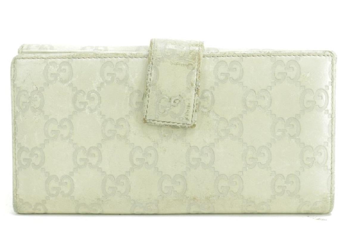Gucci Cream Long 41gk0110 Ivory Guccissima Leather Bifold Wallet 3