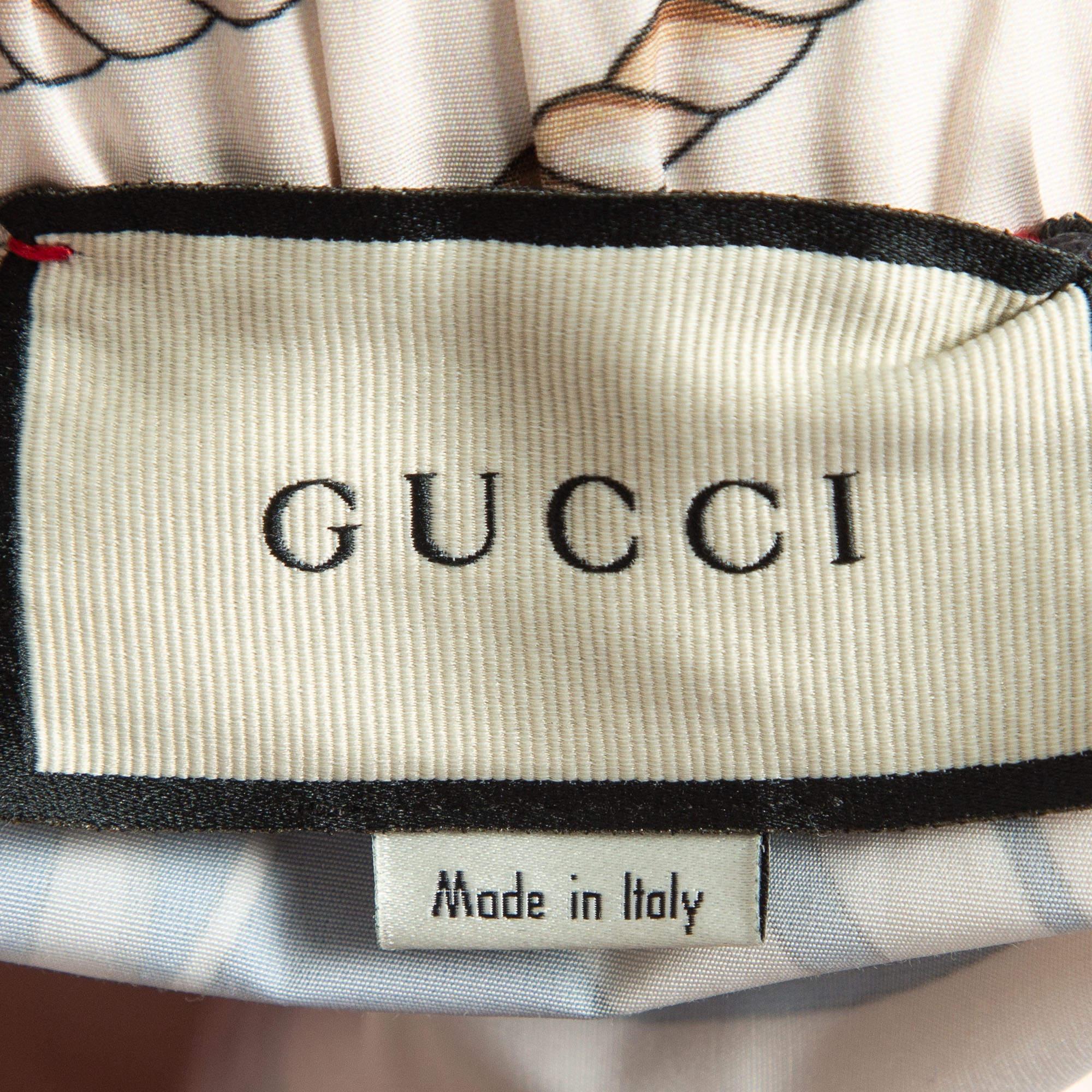 Gucci Cremefarbene Synthetische Joggers mit nautischem Druck XS im Angebot 1