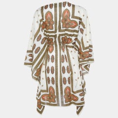 Gucci Cream Paisley Printed Cotton Kaftan Dress S