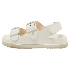 Gucci Cream Rubber Mini Double G Dad Sandals Size 39