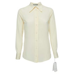 Gucci Cream Silk Button-Up Shirt XS