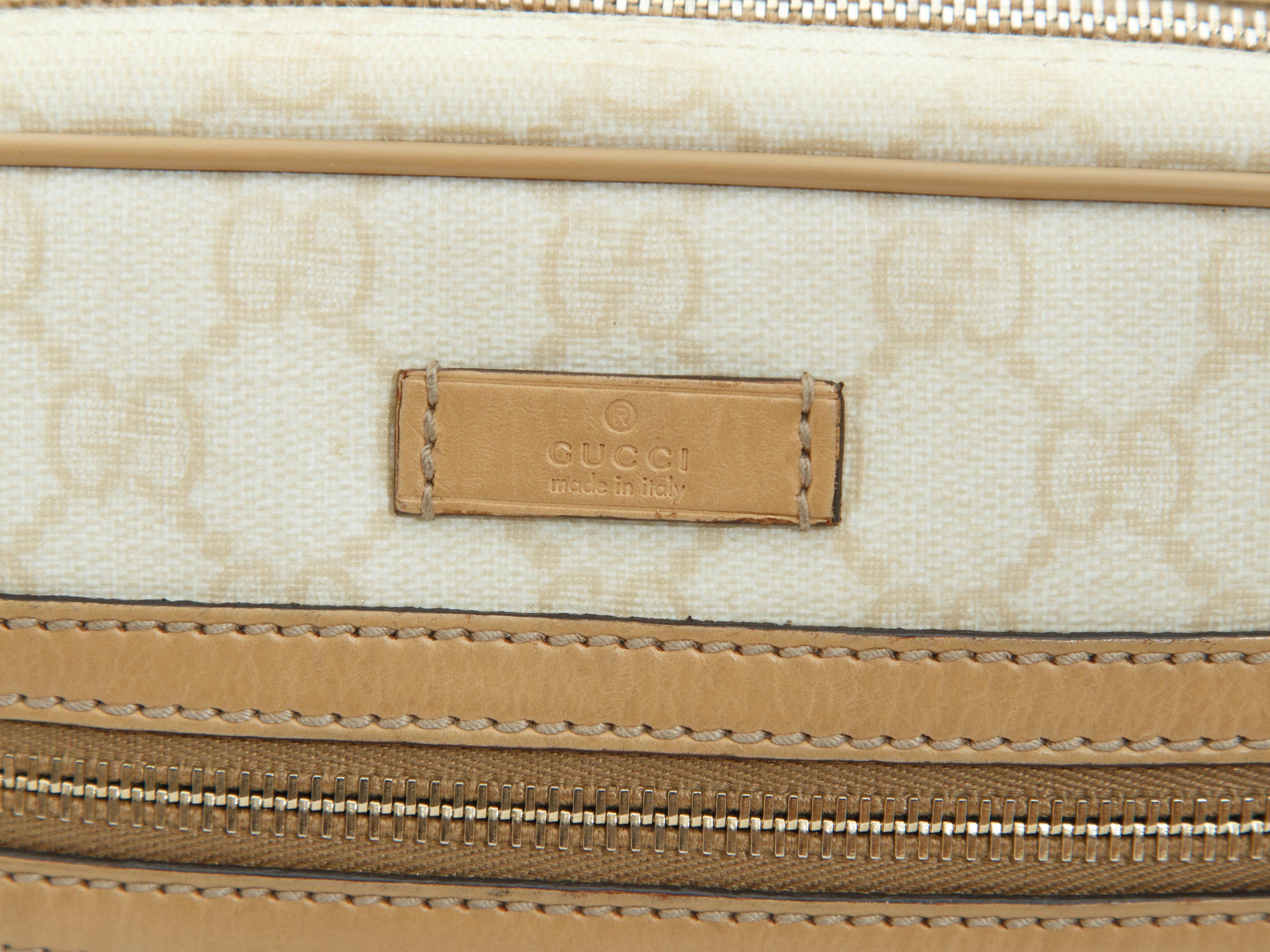 Women's Gucci Cream & Tan Monogram Crossbody Bag