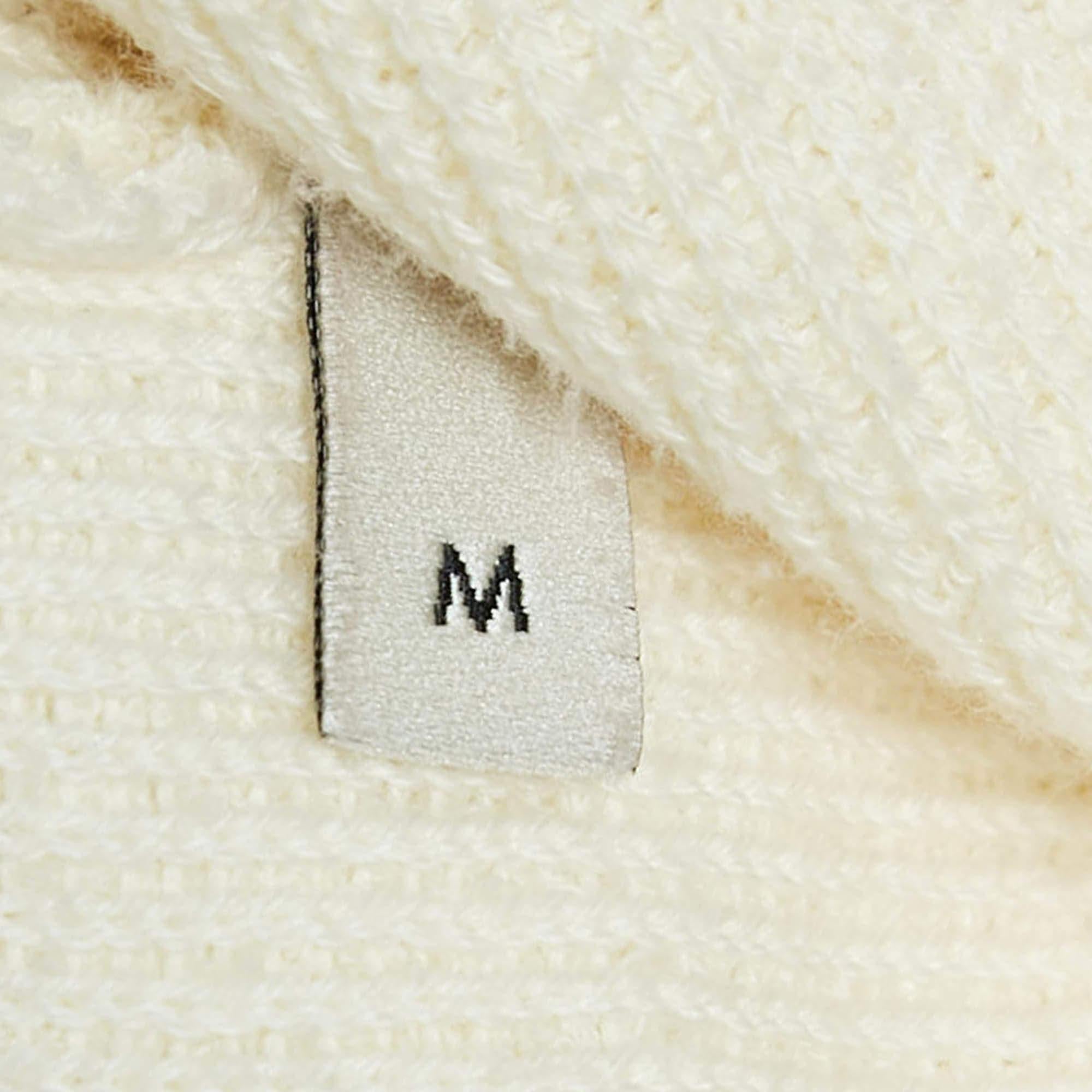 Gucci Cream Web Blind For Love Cardigan in cotone e spugna con tigre impreziosita M. I. in vendita 1