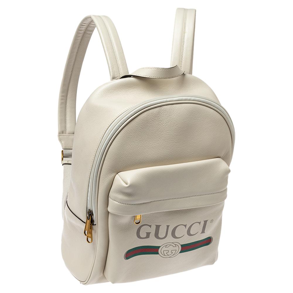 gucci cream backpack