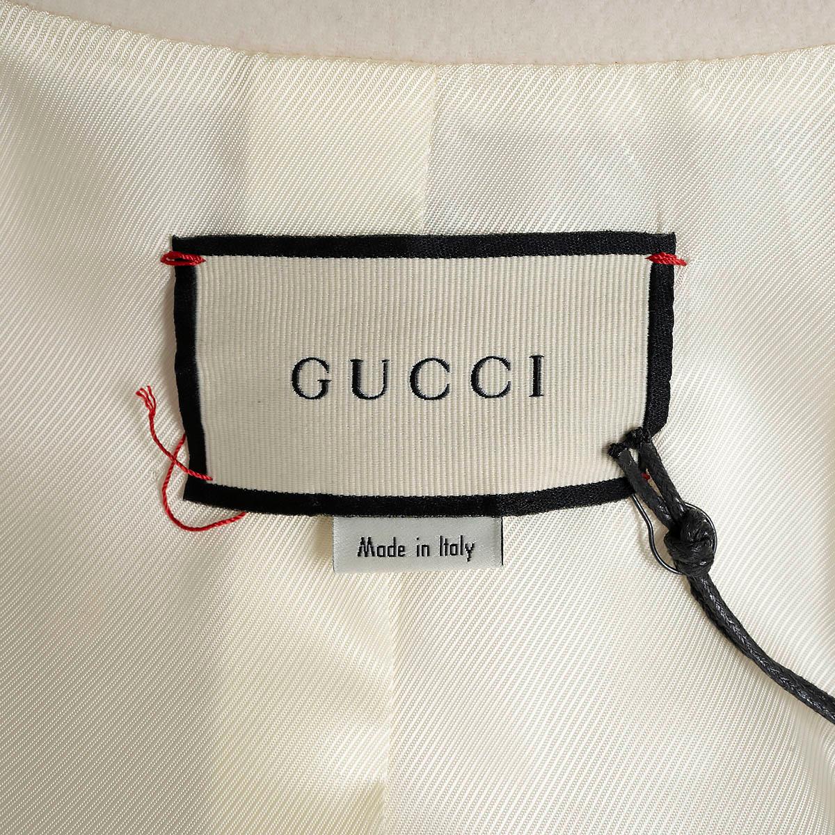 GUCCI cream wool 2020 CLASSIC Coat Jacket 40 S For Sale 3