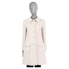 Used GUCCI cream wool 2020 CLASSIC Coat Jacket 40 S