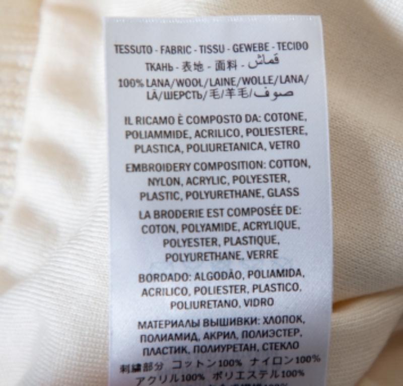 Gucci Cream Wool Snow White Sequin Embellished Crewneck Sweater S For Sale 1
