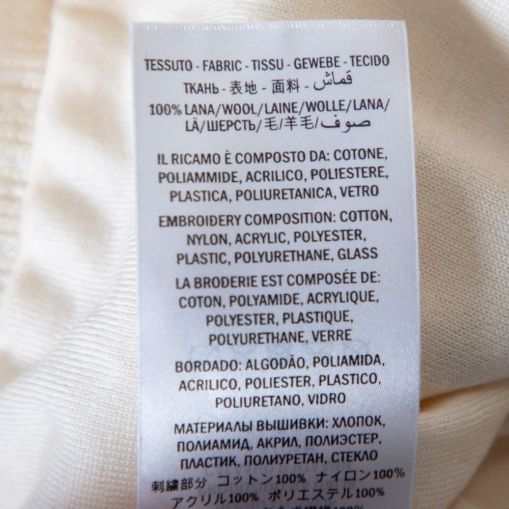 Gucci Cream Wool Snow White Sequin Embellished Crewneck Sweater S 2
