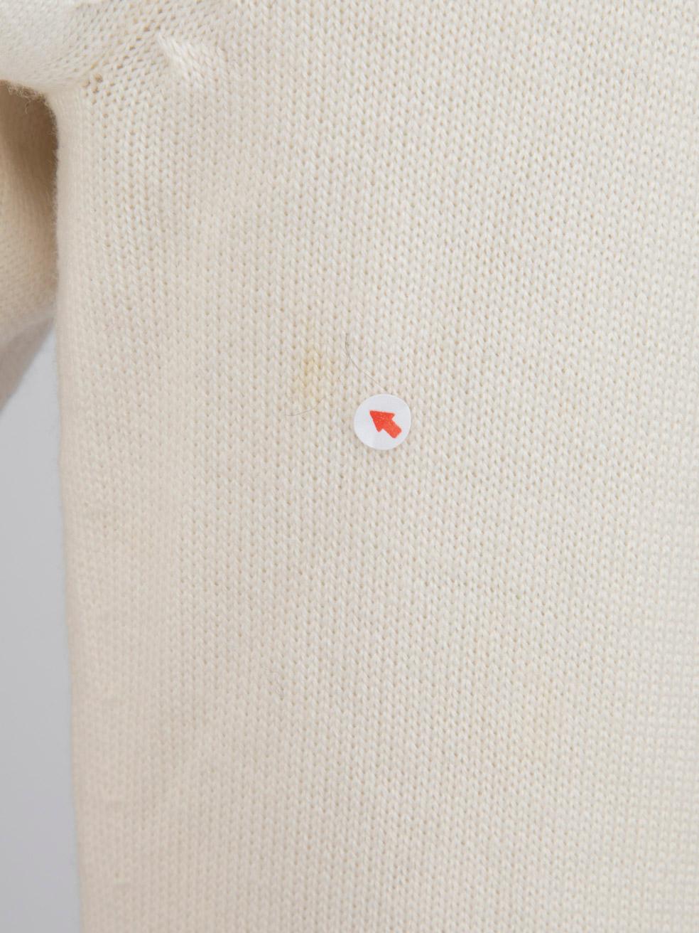 Gucci Cream Wool Striped Knit Cardigan Size S For Sale 1