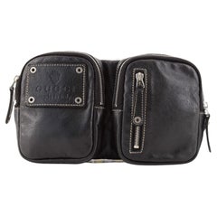 Gucci Crest Double Belt Bag Leather