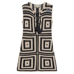 Gucci Crochet-knit Cotton Short Dress M