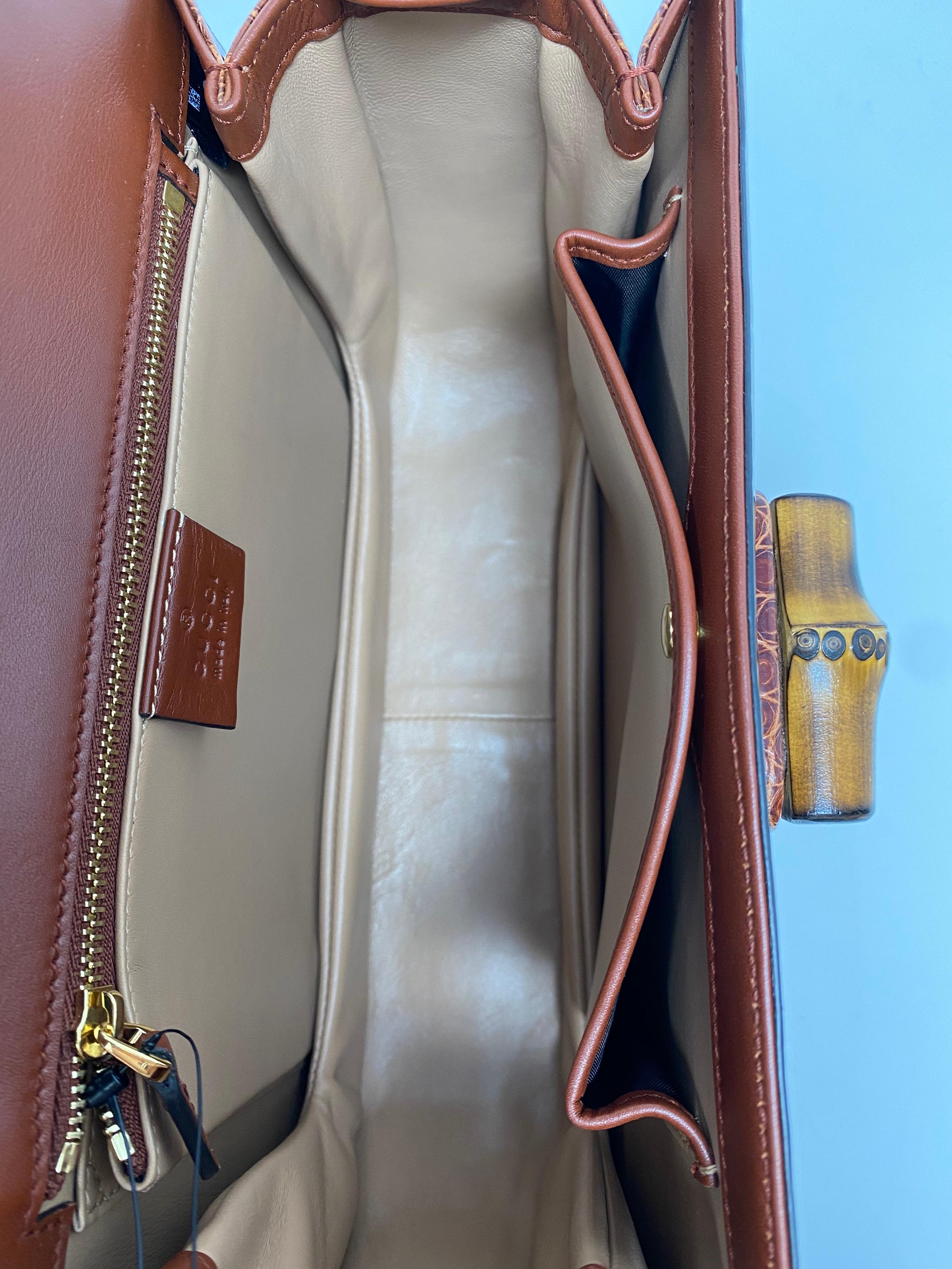 Gucci Crocodile Bamboo Bag 6