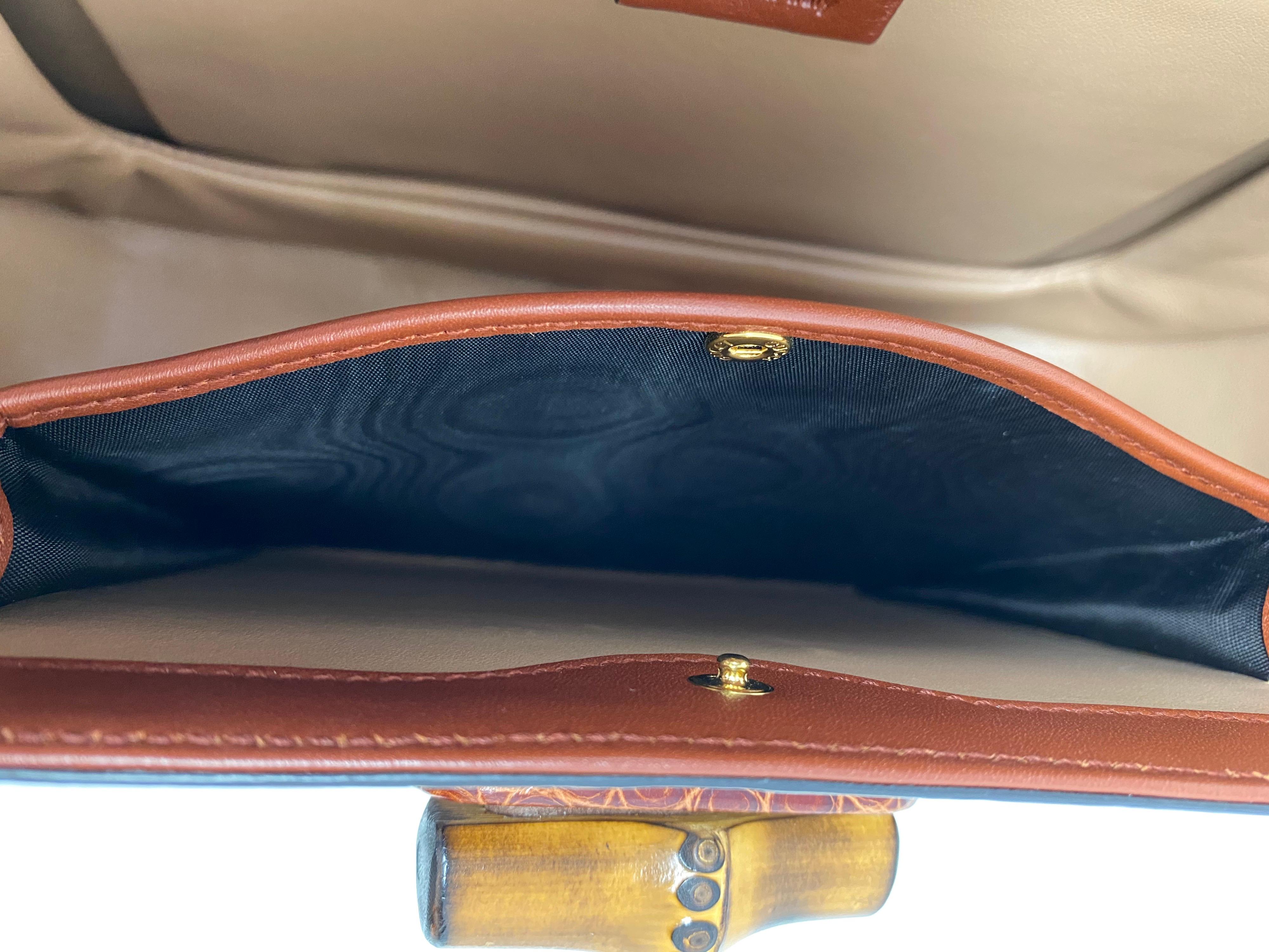 Gucci Crocodile Bamboo Bag 8