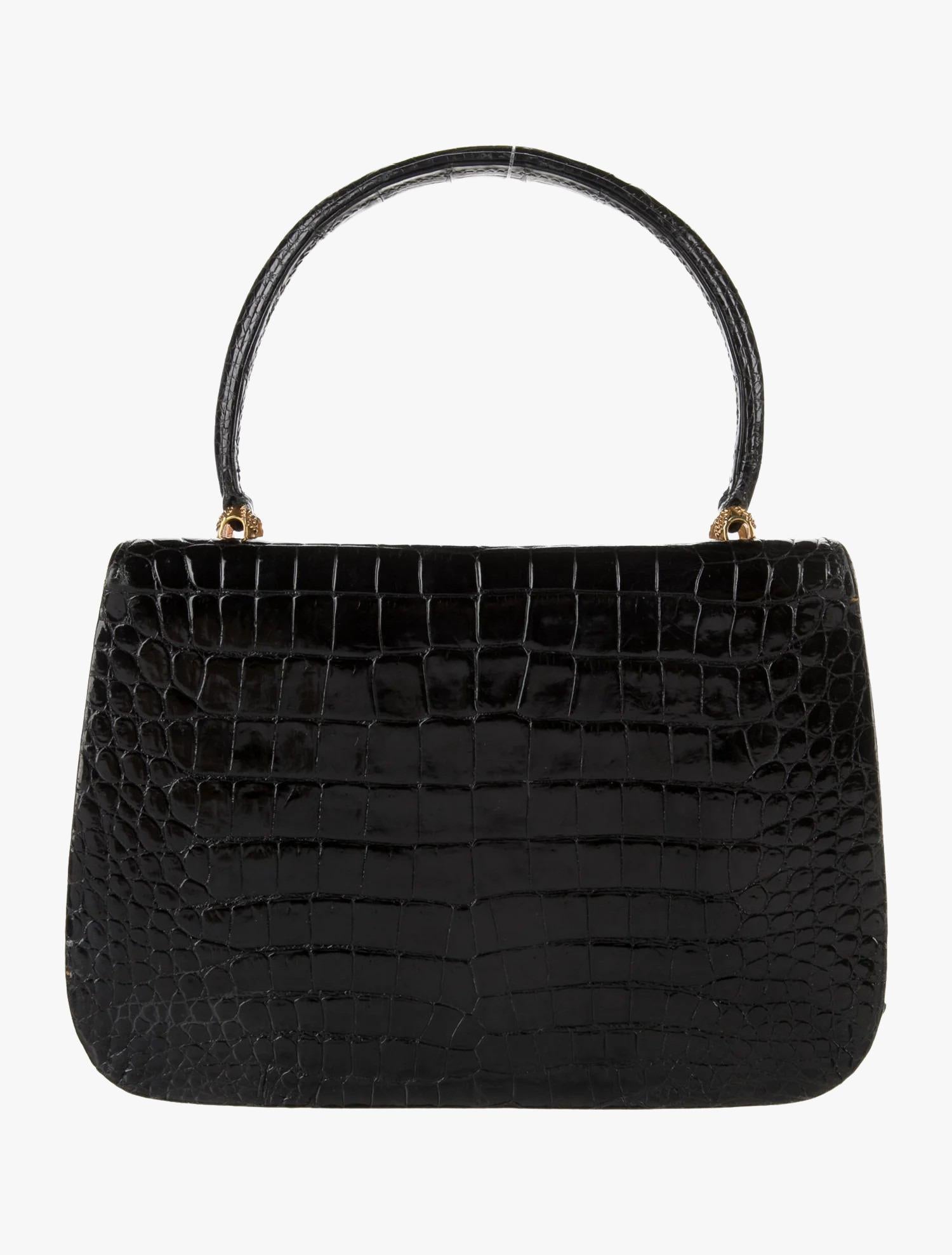 borsa coccodrillo vintage anni '70