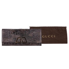 Gucci Crocodile Skin G Night Clutch Bag