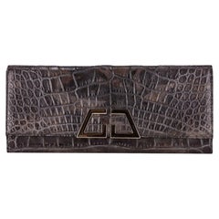 Gucci Crocodile Skin G Night Clutch Bag