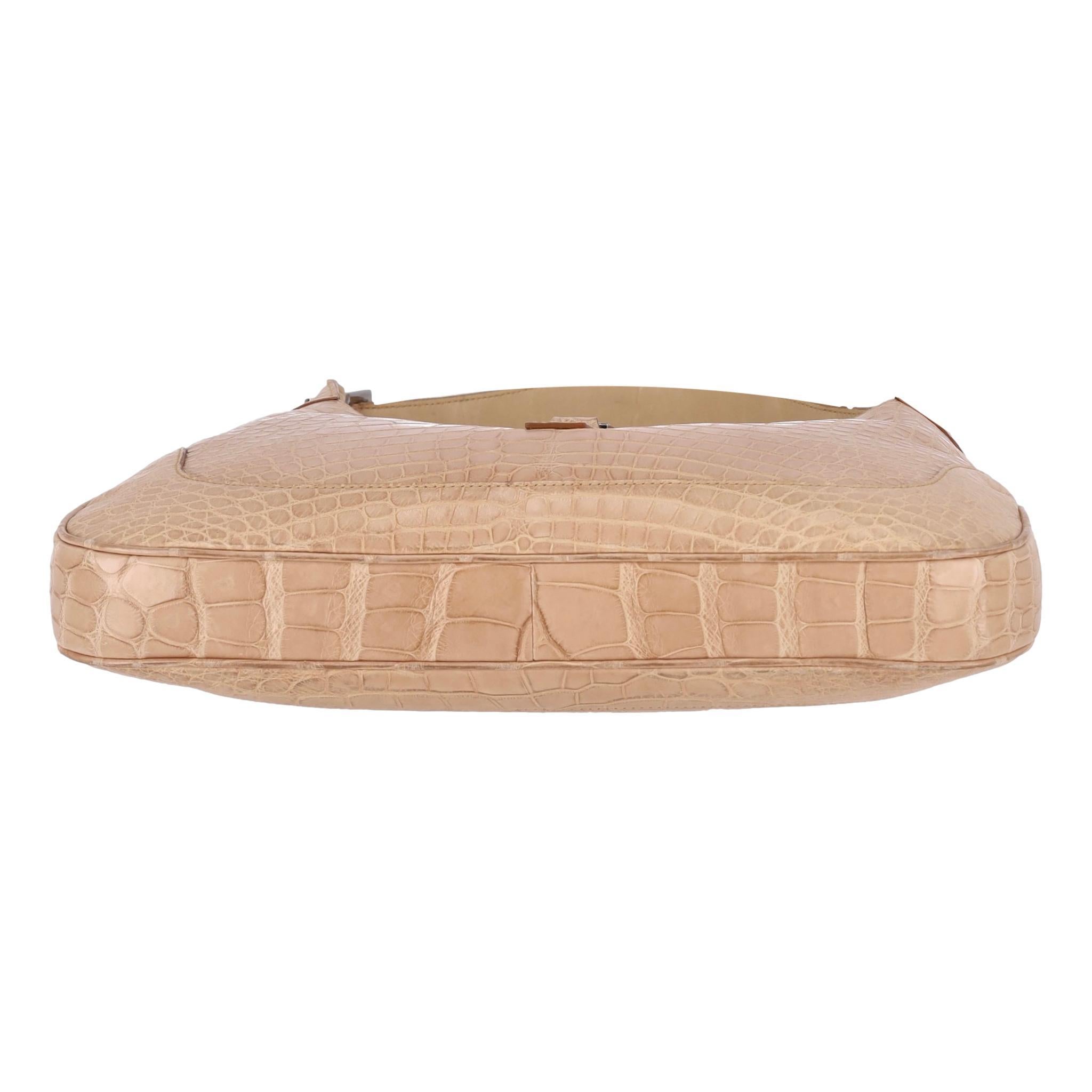 Women's Gucci Crocodile Skin Jackie Shoulder Bag For Sale