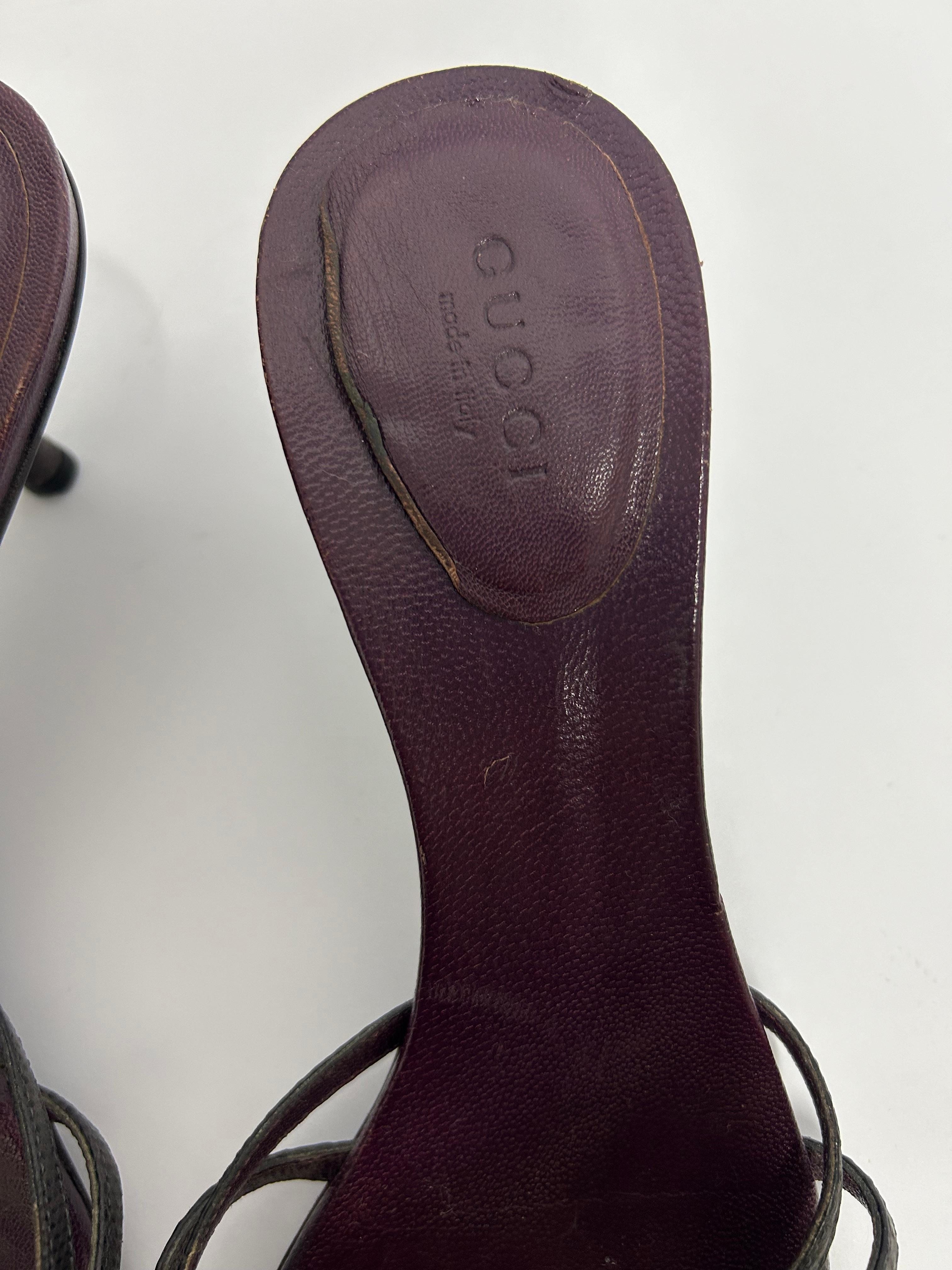 Gucci Strappy Mules Size EU 38.5 For Sale 4