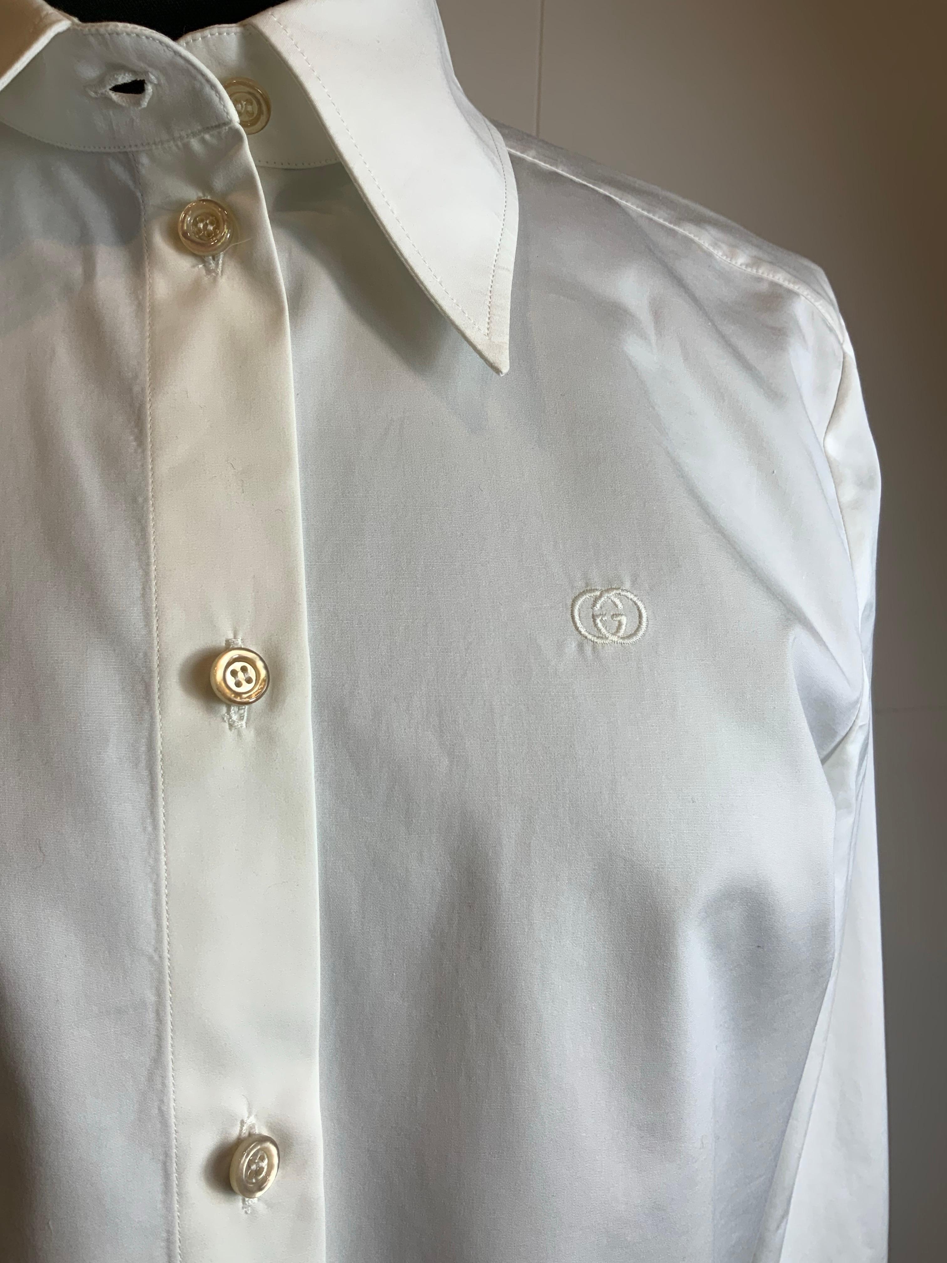 Gray Gucci crop cotton Shirt