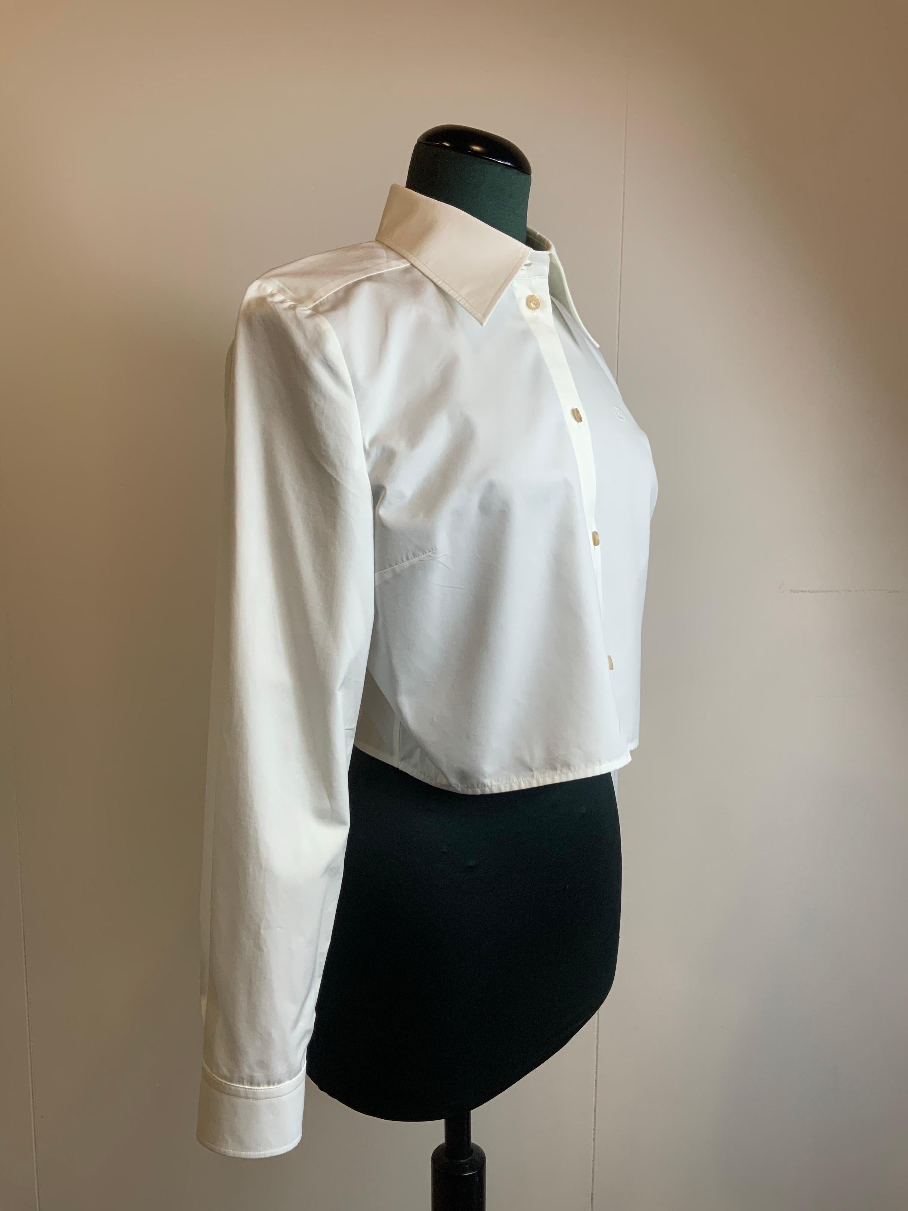 Gucci crop cotton Shirt In Excellent Condition In Carnate, IT