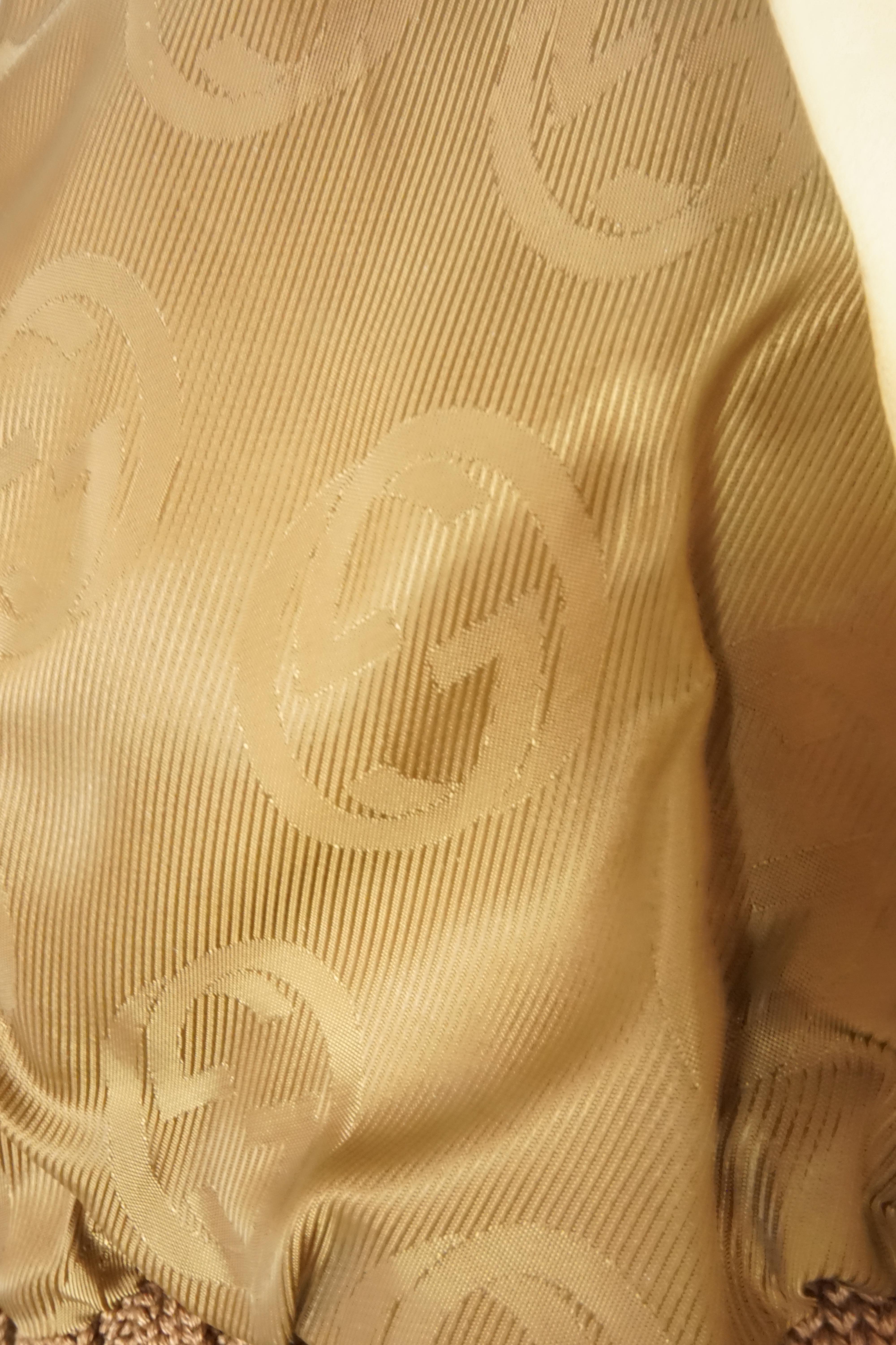 Gucci - Blouson bombardier court en cuir avec manches et col en tricot  en vente 12