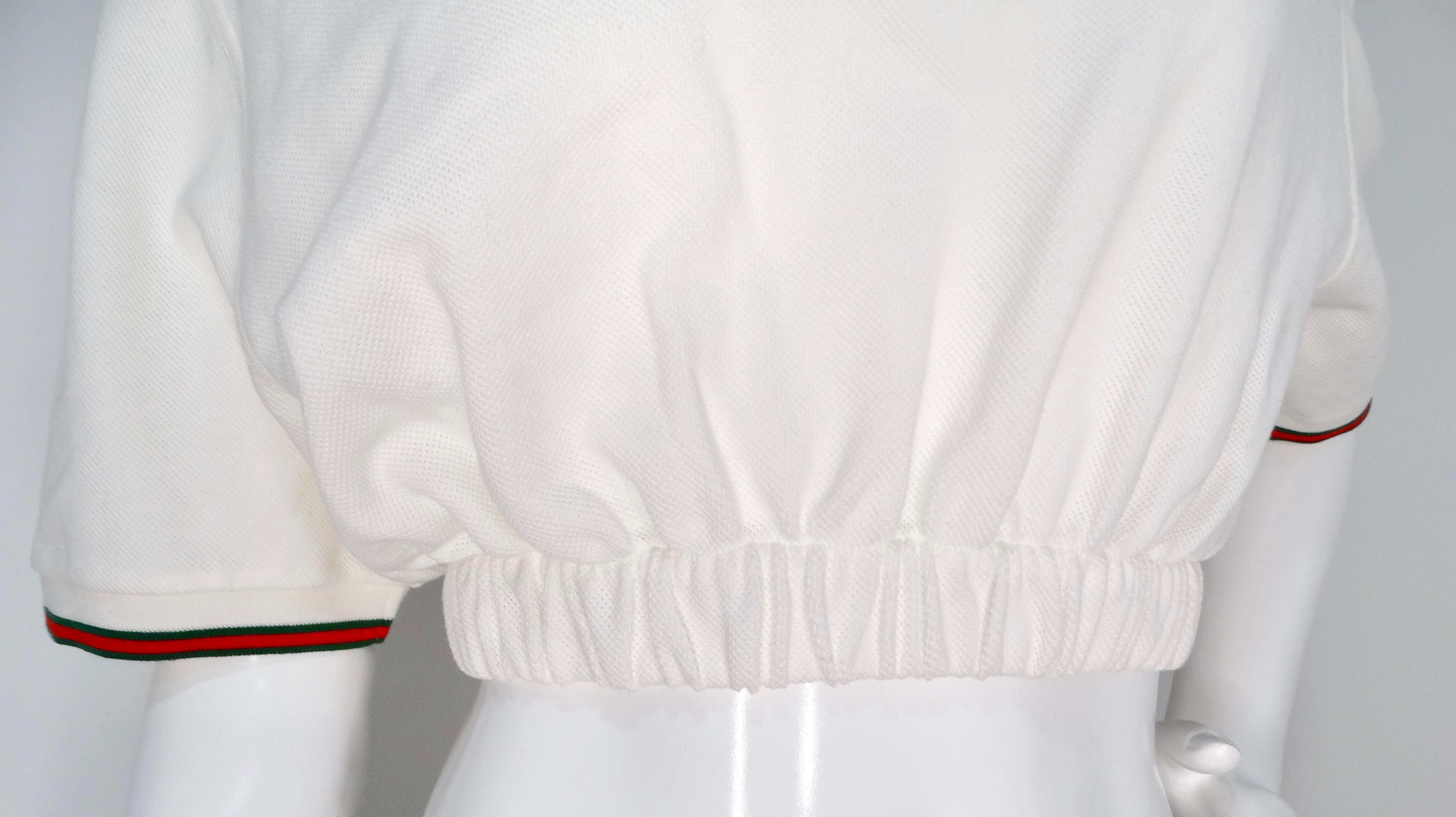 Women's Gucci Cropped Polo Cotton Top