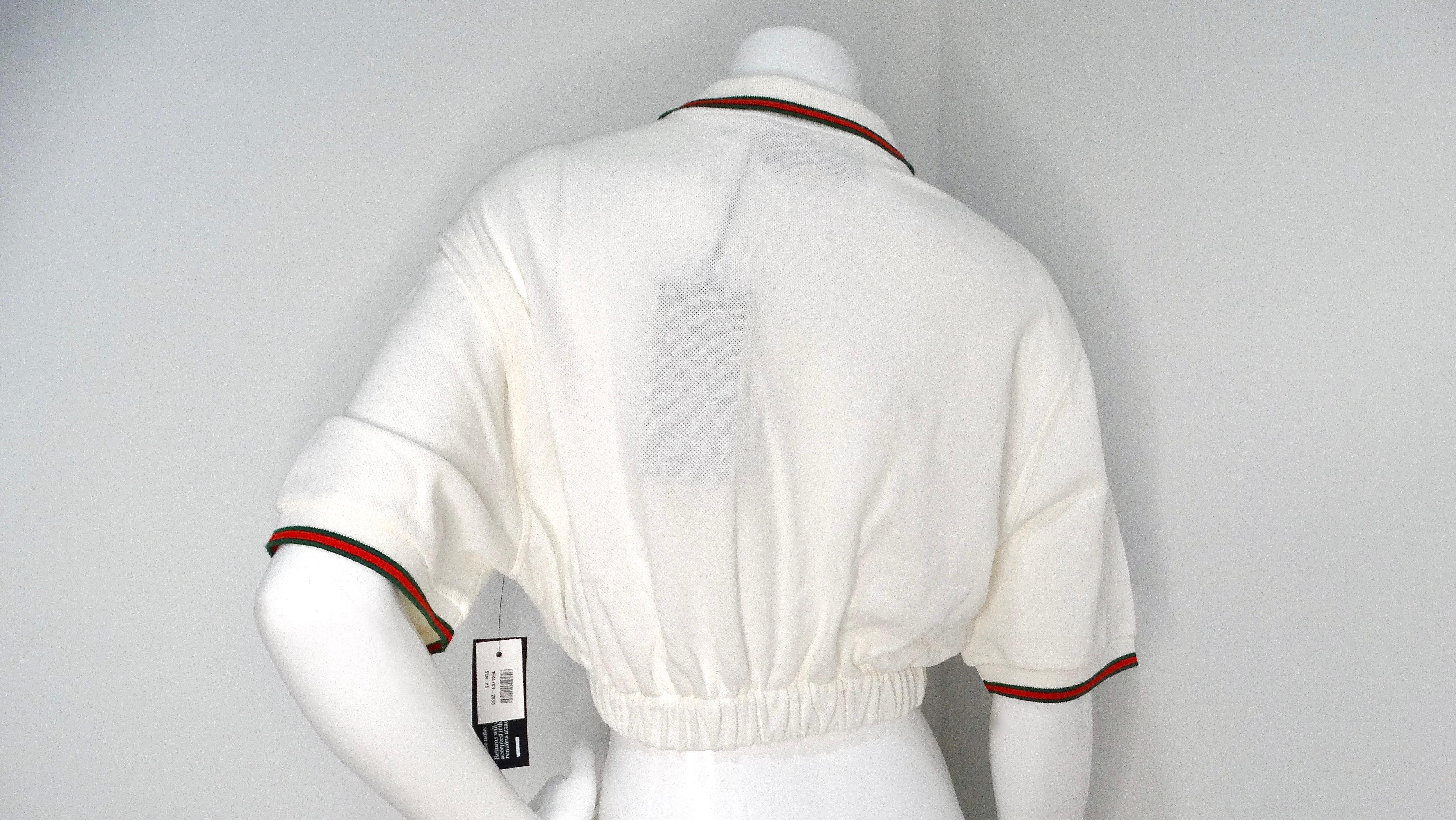 Gucci Cropped Polo Cotton Top 3