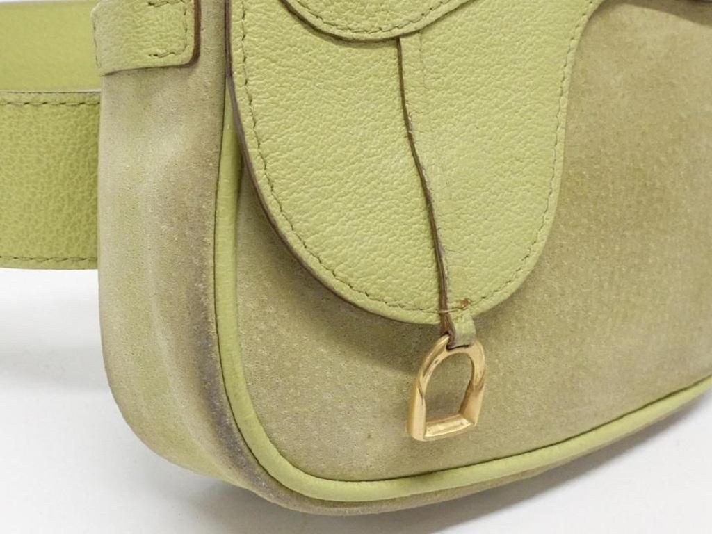 Gucci Crossbody Horsebit Belt Saddle Fanny Pack Waist Pouch 239397 Green Leather 1