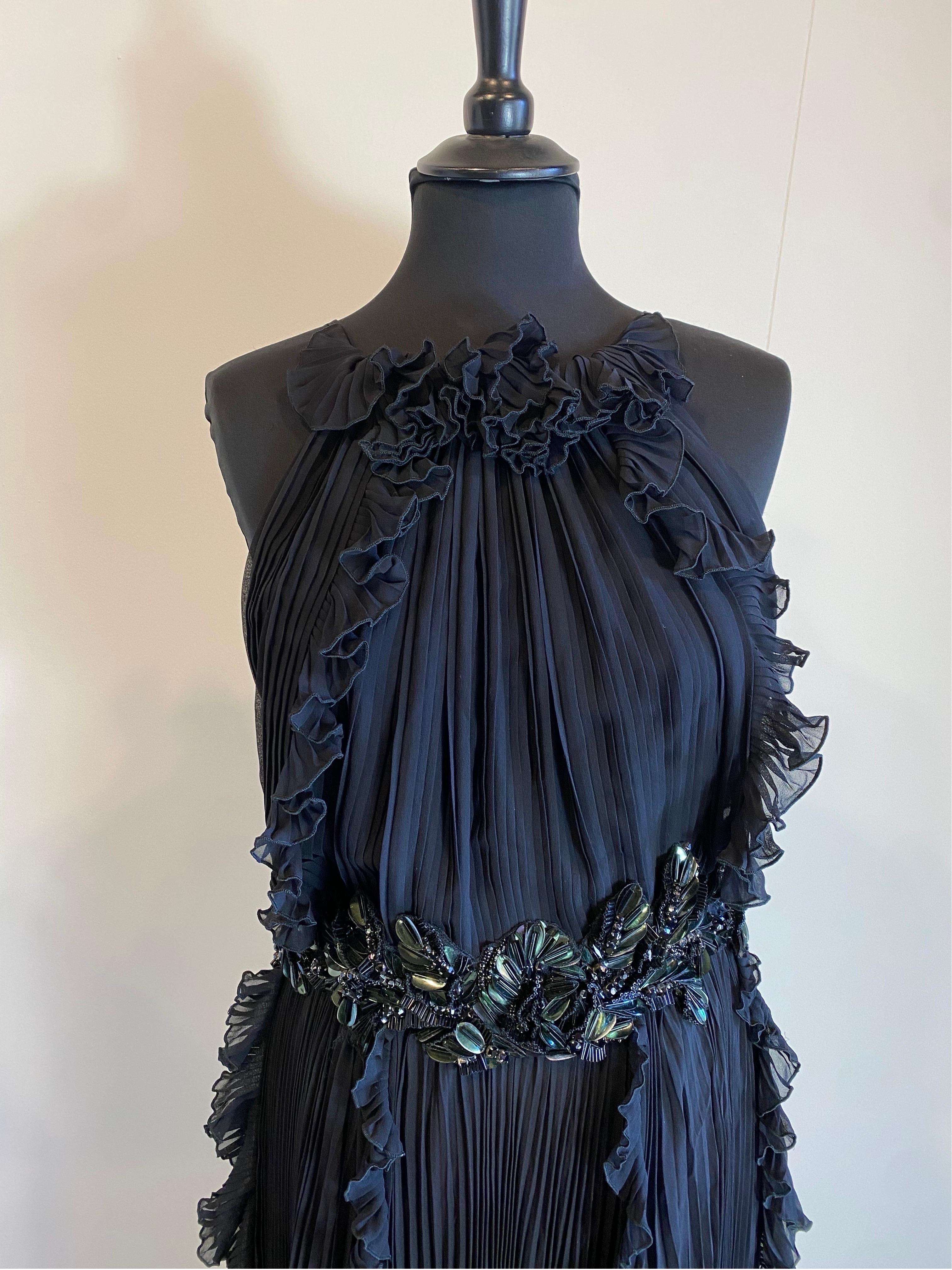 Gucci Cruise 2013 Black long Night Dress In Excellent Condition For Sale In Carnate, IT