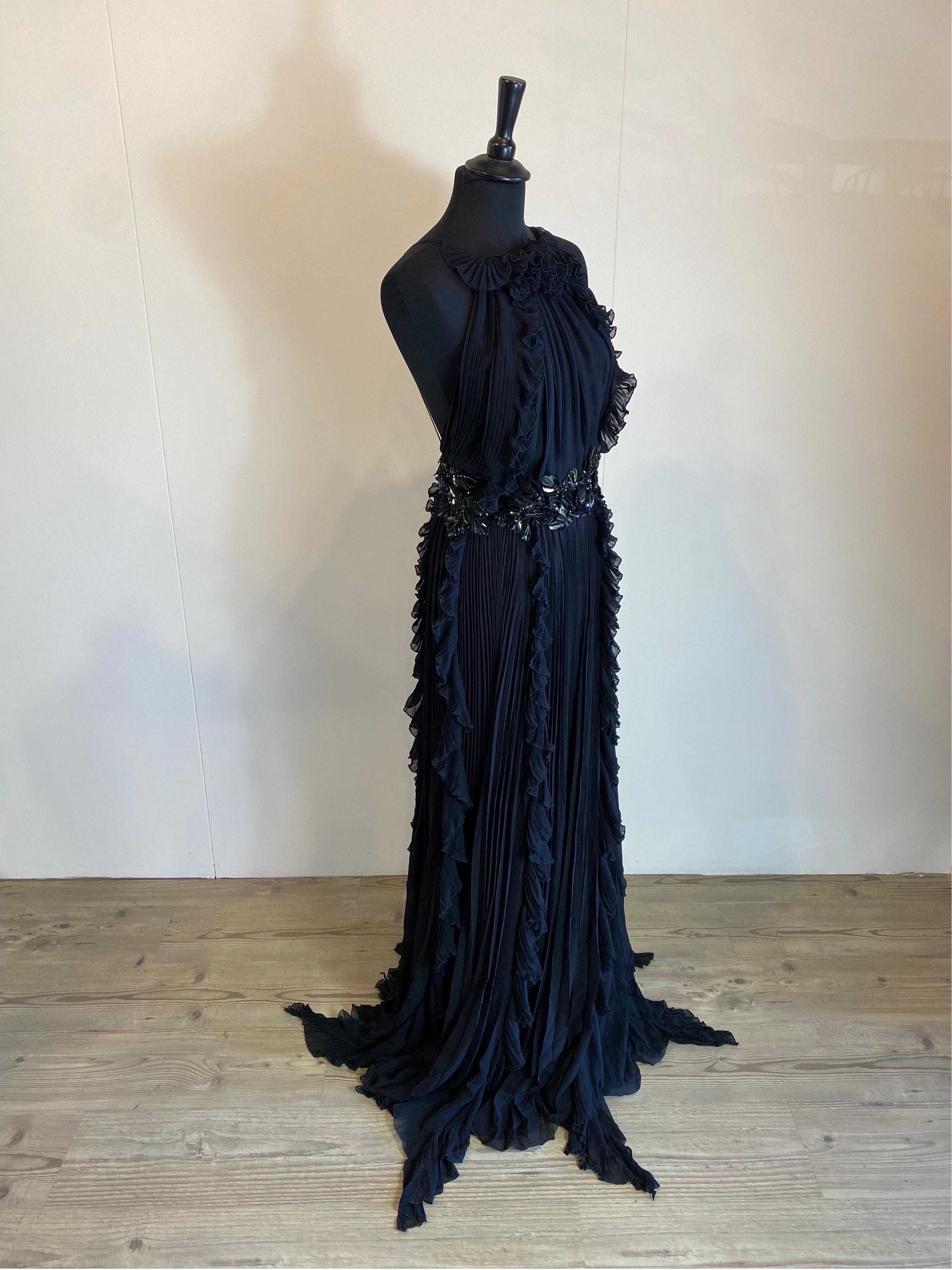 Gucci Cruise 2013 Black long Night Dress For Sale 1